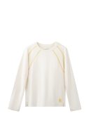 Warm Ginger Color Block Breathable Mesh Thermal Top