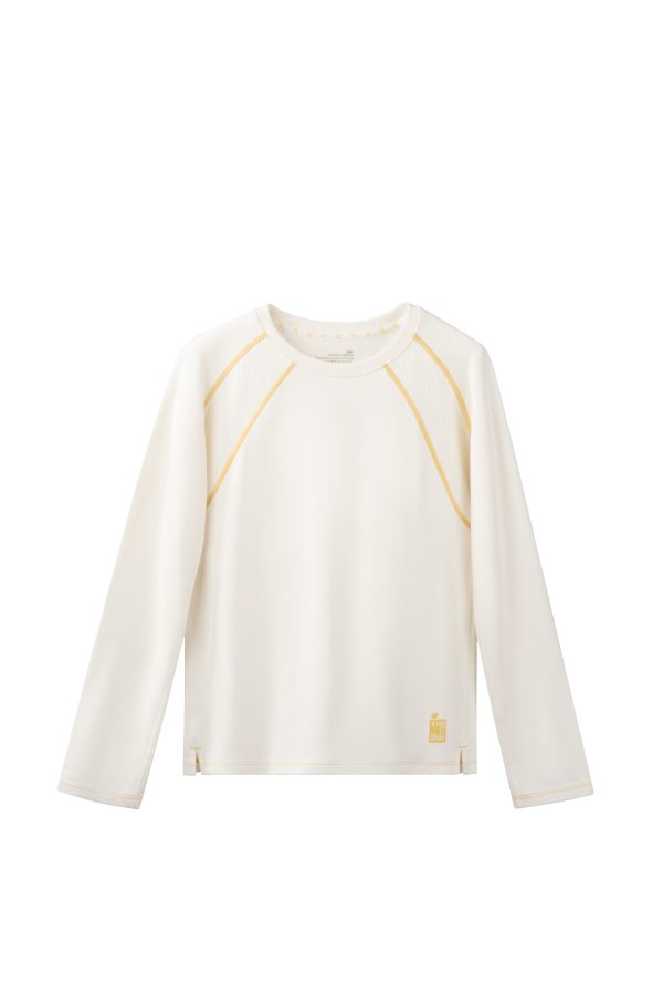 Warm Ginger Color Block Breathable Mesh Thermal Top - Image 9
