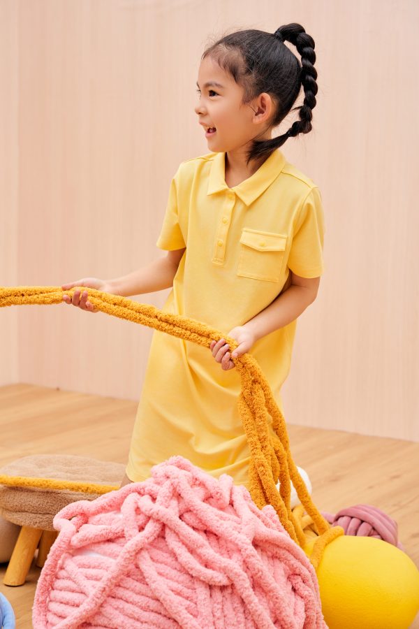 kids Quick-dry cotton loungewear polo skirt - Image 9