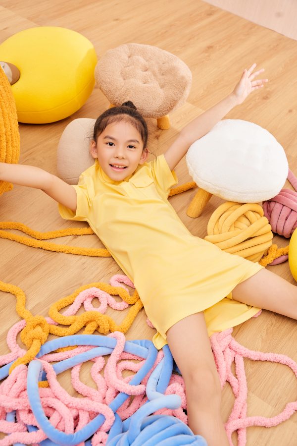 kids Quick-dry cotton loungewear polo skirt - Image 8