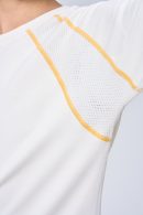 Warm Ginger Color Block Breathable Mesh Thermal Top