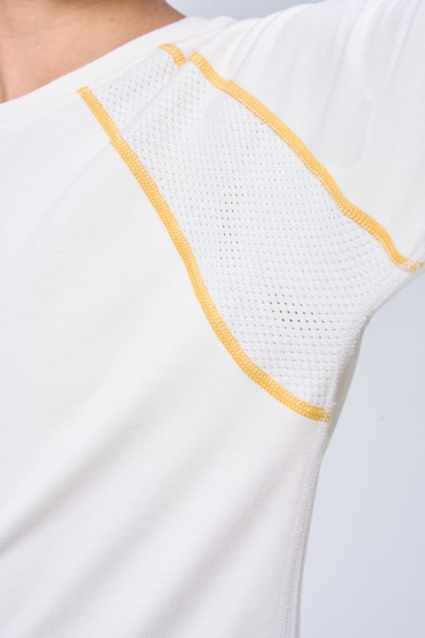 Warm Ginger Color Block Breathable Mesh Thermal Top - Image 12