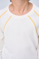 Warm Ginger Color Block Breathable Mesh Thermal Top