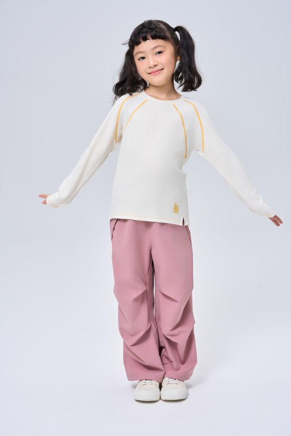 Warm Ginger Color Block Breathable Mesh Thermal Top - Image 4
