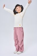 Warm Ginger Color Block Breathable Mesh Thermal Top