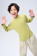 kids woolblend zipper shirt