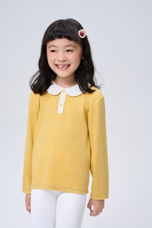 kids woolblend doll collar shirt