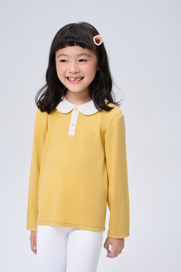kids woolblend doll collar shirt